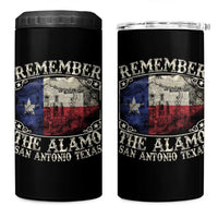 Texas Remember The Alamo 4 in 1 Can Cooler Tumbler San Antonio Alamo War Texan Flag History Lover