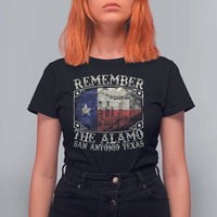 Texas Remember The Alamo T Shirt For Women San Antonio Alamo War Texan Flag History Lover