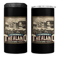 Texas Remember The Alamo 4 in 1 Can Cooler Tumbler San Antonio Alamo War History Lover