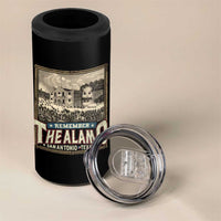 Texas Remember The Alamo 4 in 1 Can Cooler Tumbler San Antonio Alamo War History Lover