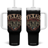 Texas Pride Tumbler With Handle Forever Come Hell Or High Water Patriotic Texas TS09