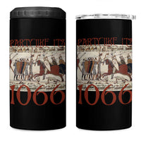 Medieval Bayeux Tapestry Hastings 1066 4 in 1 Can Cooler Tumbler Funny Party Like It's 1066 History Lover