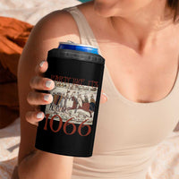 Medieval Bayeux Tapestry Hastings 1066 4 in 1 Can Cooler Tumbler Funny Party Like It's 1066 History Lover