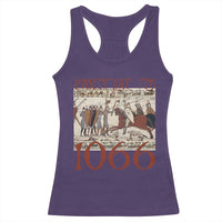 Medieval Bayeux Tapestry Hastings 1066 Racerback Tank Top Funny Party Like It's 1066 History Lover