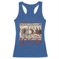 Medieval Bayeux Tapestry Hastings 1066 Racerback Tank Top Funny Party Like It's 1066 History Lover