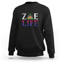 Haitian Sweatshirt Zoe Life Haiti Patriotic - Wonder Print Shop