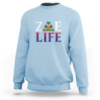 Haitian Sweatshirt Zoe Life Haiti Patriotic - Wonder Print Shop