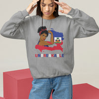 Haitian Queen Sweatshirt Proud Ayiti Woman Unbreakable Haiti - Wonder Print Shop