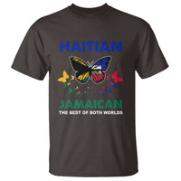 Haitian Jamaican T Shirt The Best Of Both Worlds Butterfly Haiti Jamaica Flag - Wonder Print Shop