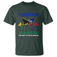 Haitian Jamaican T Shirt The Best Of Both Worlds Butterfly Haiti Jamaica Flag - Wonder Print Shop