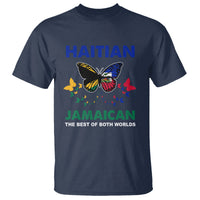 Haitian Jamaican T Shirt The Best Of Both Worlds Butterfly Haiti Jamaica Flag - Wonder Print Shop