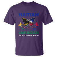 Haitian Jamaican T Shirt The Best Of Both Worlds Butterfly Haiti Jamaica Flag - Wonder Print Shop