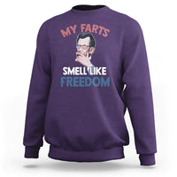 Funny Abraham Lincoln Sweatshirt My Farts Smell Like Freedom 4th Of July - Wonder Print Shop