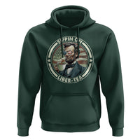 Funny Abraham Lincoln Hoodie Sippin On Liber-Tea Drinking Tea 4th Of July - Wonder Print Shop