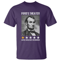 Abraham Lincoln T Shirt Ford's Theatre Awful Would Not Recommend - Wonder Print Shop