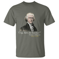 Thomas Jefferson T Shirt Crap That's Due Tomorrow Funny 4th of July 1776 - Wonder Print Shop