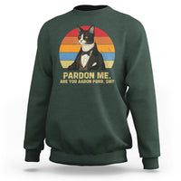 Alexander Hamilton Cat Sweatshirt Pardon Me, Are You Arron Purr Sir - Wonder Print Shop