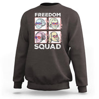 4th Of July Sweatshirt US Freedom Squad Washington Jefferson Hamilton Franklin - Wonder Print Shop