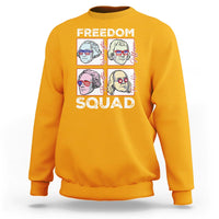 4th Of July Sweatshirt US Freedom Squad Washington Jefferson Hamilton Franklin - Wonder Print Shop
