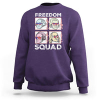 4th Of July Sweatshirt US Freedom Squad Washington Jefferson Hamilton Franklin - Wonder Print Shop