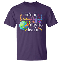 Teacher T Shirt It's A Beautiful Day To Learn Back To School - Wonder Print Shop