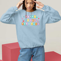 Teacher Sweatshirt Happy To See Your Face Back To School - Wonder Print Shop