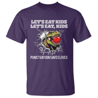 Funny Teacher T Shirt Let's Eat Kid Punctuation Saves Lives - Wonder Print Shop