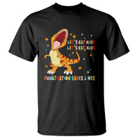 Funny Teacher T Shirt Let's Eat Kid Punctuation Saves Lives - Wonder Print Shop