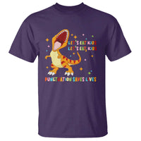 Funny Teacher T Shirt Let's Eat Kid Punctuation Saves Lives - Wonder Print Shop