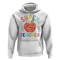 Funny Super Teacher Superhero Apple Hoodie - Wonder Print Shop