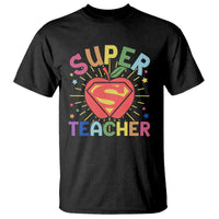 Funny Super Teacher Superhero Apple T Shirt - Wonder Print Shop