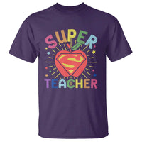 Funny Super Teacher Superhero Apple T Shirt - Wonder Print Shop
