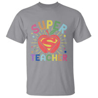 Funny Super Teacher Superhero Apple T Shirt - Wonder Print Shop