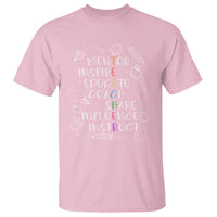 Teacher Mentor Inspire Educate Coach T Shirt - Wonder Print Shop