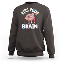 Teacher Sweatshirt Kiss Your Brain Back To School - Wonder Print Shop