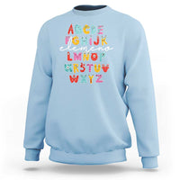 Teacher Alphabet Elemeno Cute Little Monster Sweatshirt - Wonder Print Shop
