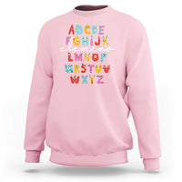 Teacher Alphabet Elemeno Cute Little Monster Sweatshirt - Wonder Print Shop