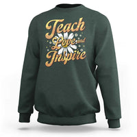 Teacher Sweatshirt Teach Love Inspire Back To School - Wonder Print Shop