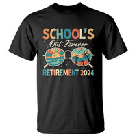 Retired Teacher T Shirt School's Out Forever Retirement 2024 - Wonder Print Shop