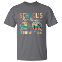 Retired Teacher T Shirt School's Out Forever Retirement 2024 - Wonder Print Shop