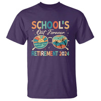 Retired Teacher T Shirt School's Out Forever Retirement 2024 - Wonder Print Shop