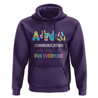 Special Education Teacher Hoodie Communication Looks Different For Everyone - Wonder Print Shop