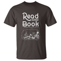 Funny Book Lover T Shirt Read Banned Books Skeleton - Wonder Print Shop