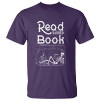 Funny Book Lover T Shirt Read Banned Books Skeleton - Wonder Print Shop