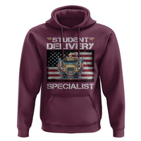 School Bus Driver Hoodie Student Delivery Specialist American Flag - Wonder Print Shop