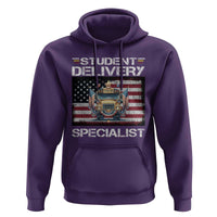 School Bus Driver Hoodie Student Delivery Specialist American Flag - Wonder Print Shop