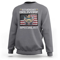 School Bus Driver Sweatshirt Student Delivery Specialist American Flag - Wonder Print Shop