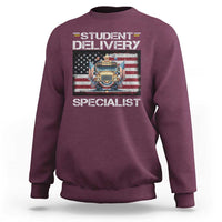 School Bus Driver Sweatshirt Student Delivery Specialist American Flag - Wonder Print Shop