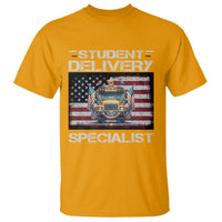 School Bus Driver T Shirt Student Delivery Specialist American Flag - Wonder Print Shop