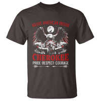 Native American Cherokee T Shirt Pride Respect Courage Indigenous - Wonder Print Shop